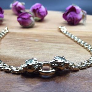 Panther bracelet (sterling silver and gold plated)